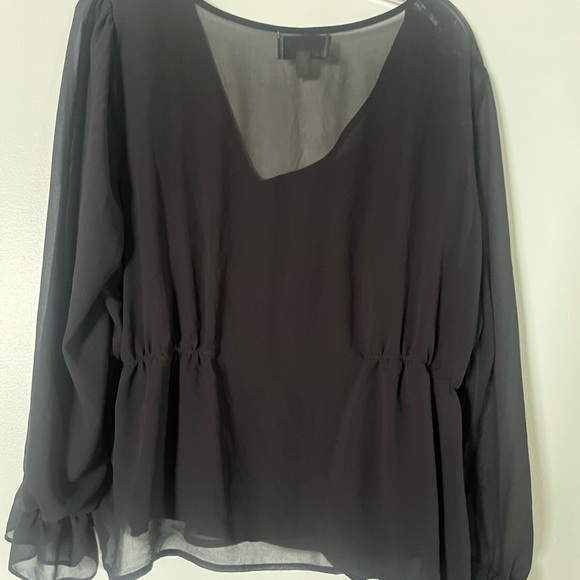 Nordstrom Rack Black Peplum Blouse - Picture 3 of 5